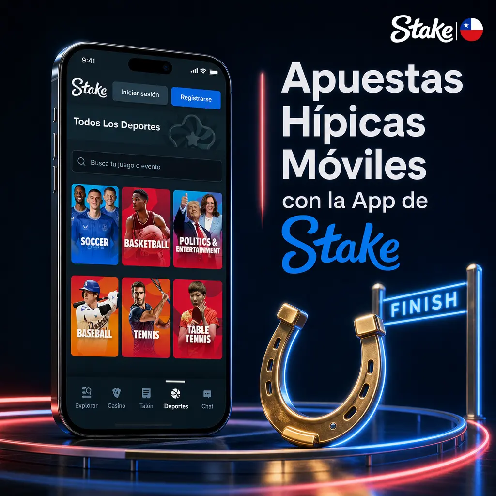 App de Stake para apostar en carreras de caballos desde el celular con cuotas actualizadas en tiempo real