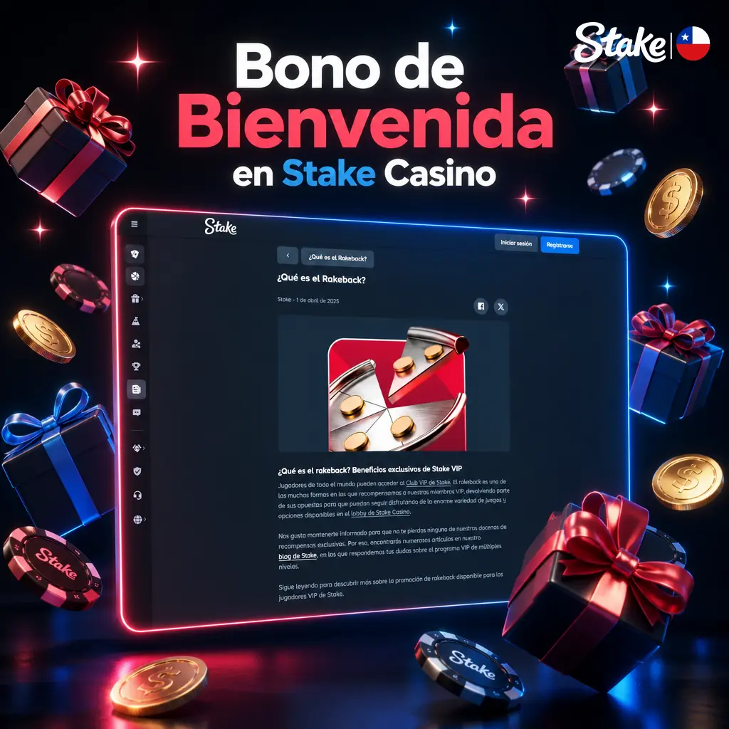 Bono de Bienvenida en Stake Casino: rakeback automático desde la primera apuesta, sin código promocional