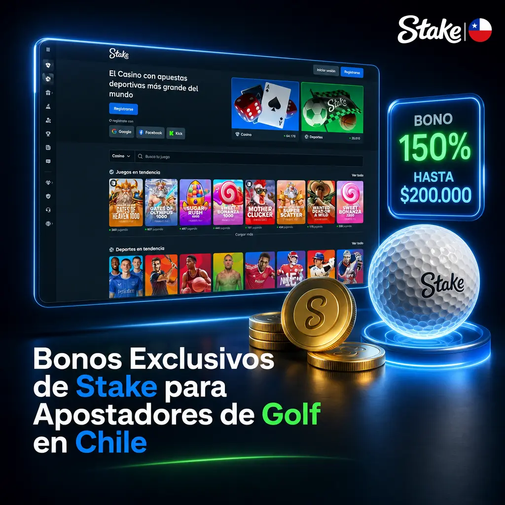 Bonos exclusivos de Stake para apostadores de golf en Chile: recompensas VIP, cuotas mejoradas y rakeback semanal.