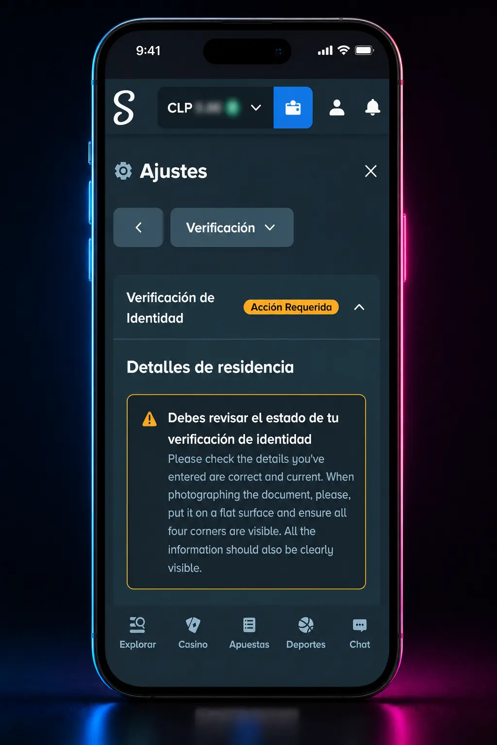 Guía en 4 pasos para apostar en Fórmula 1 en Stake: registro, depósito, elección de carrera y confirmación de la apuesta.