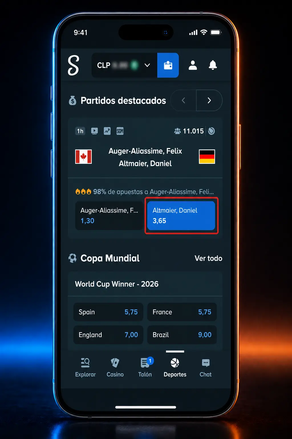 Guía en 4 pasos para registrarte, depositar y apostar en hockey sobre hielo en Stake desde tu dispositivo móvil