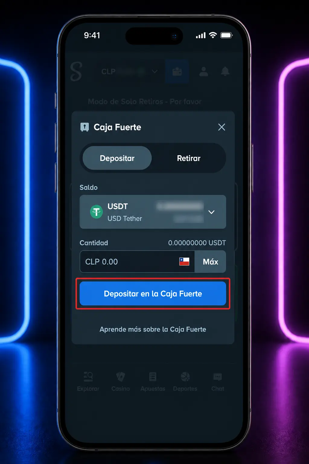 Guía en 4 pasos para apostar en rugby en Stake: registro, depósito, elección de torneo y selección de mercado.