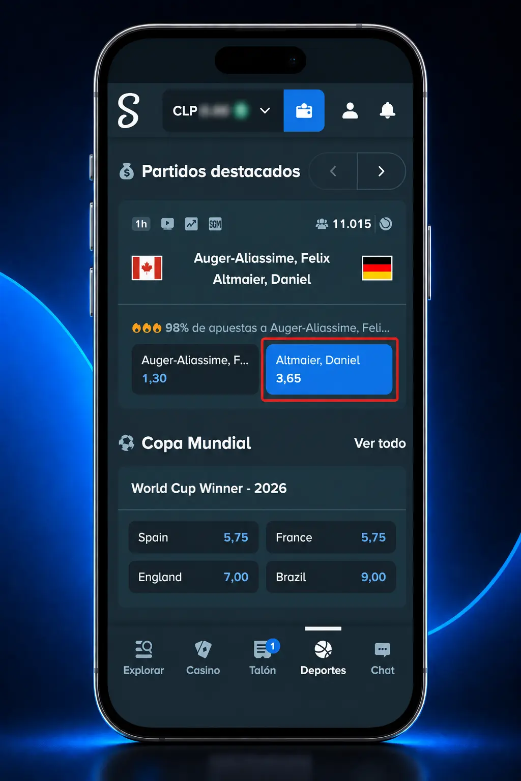 Guía de 4 pasos para apostar en tenis en Stake: registro, depósito, selección de partido y confirmación de apuesta.