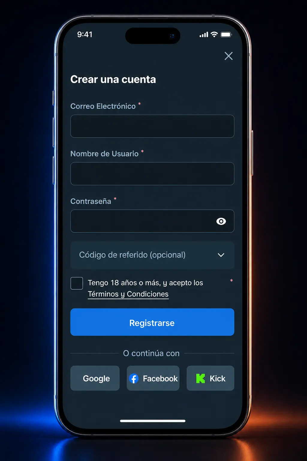 Guía en 4 pasos para registrarte, depositar y apostar en golf en Stake desde tu smartphone o computador.