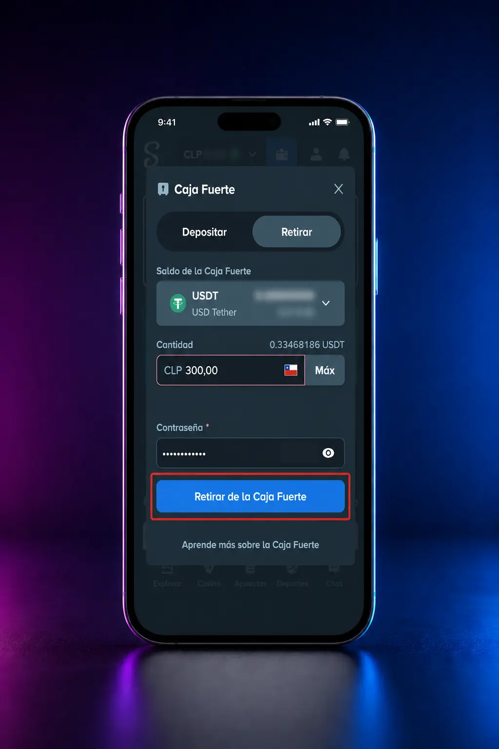 Guía paso a paso para retirar dinero de Stake usando billetera cripto o AstroPay en la plataforma.