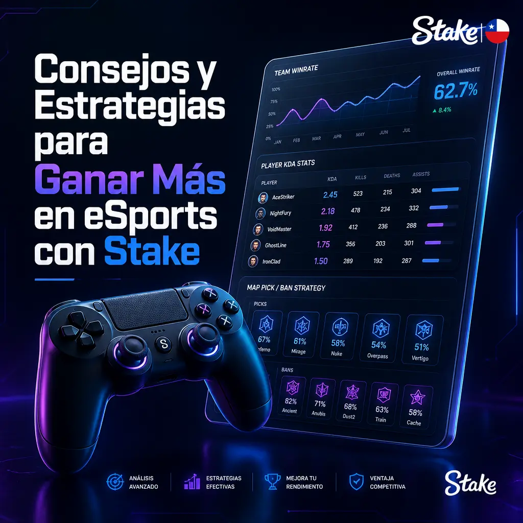 Consejos y estrategias para apostar en eSports con Stake: gestiona tu bankroll, compara cuotas y mejora tus resultados.