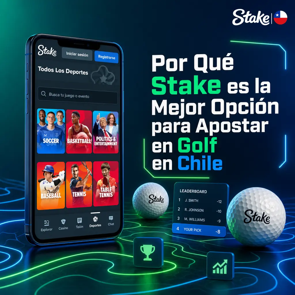 Cuotas de golf en Stake para apostar en Majors y torneos PGA Tour con pagos rápidos en criptomonedas