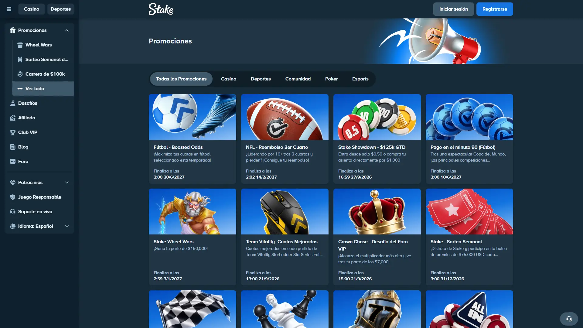 Consigue excelentes bonos por jugar en Stake.