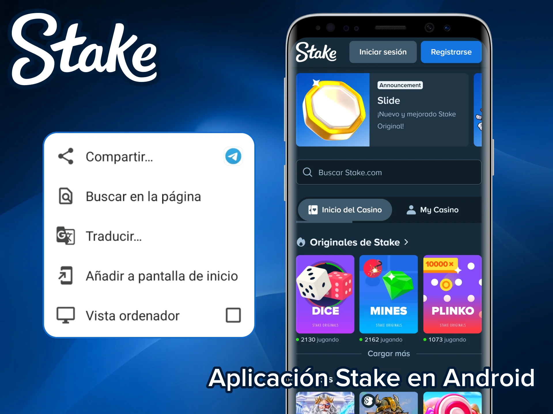 Configura la aplicación Android de Stake en tu dispositivo móvil sin complicaciones.