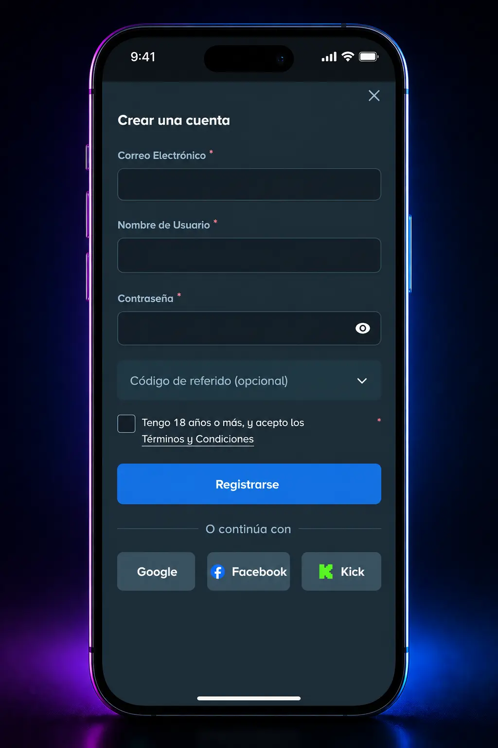 Guía paso a paso para registrarte y apostar en cricket en Stake, mostrando el proceso en una pantalla de celular