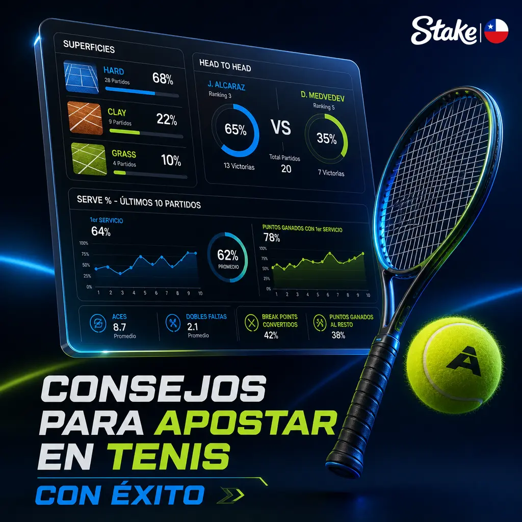 Consejos clave para apostar en tenis: forma reciente, historial, superficie, gestión de bankroll y estado físico del jugador.
