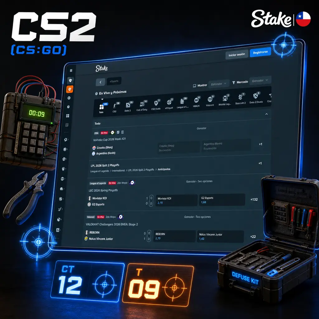 Apuestas en vivo para CS2 (CS:GO): ganador de mapa, hándicap de rondas y MVP en torneos como IEM Katowice y PGL Major