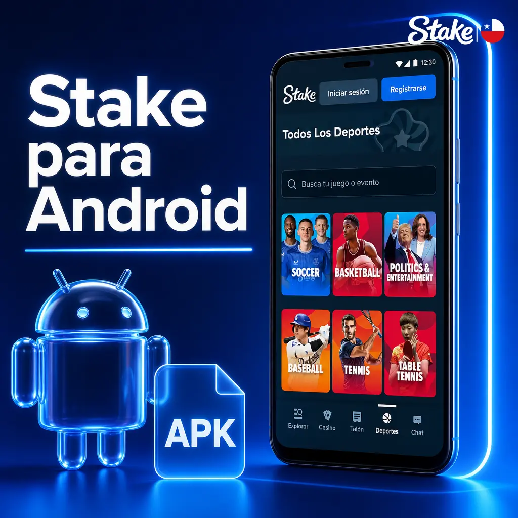 Aplicación PWA de Stake para Android instalada en pantalla de inicio, con acceso directo y notificaciones de cuotas