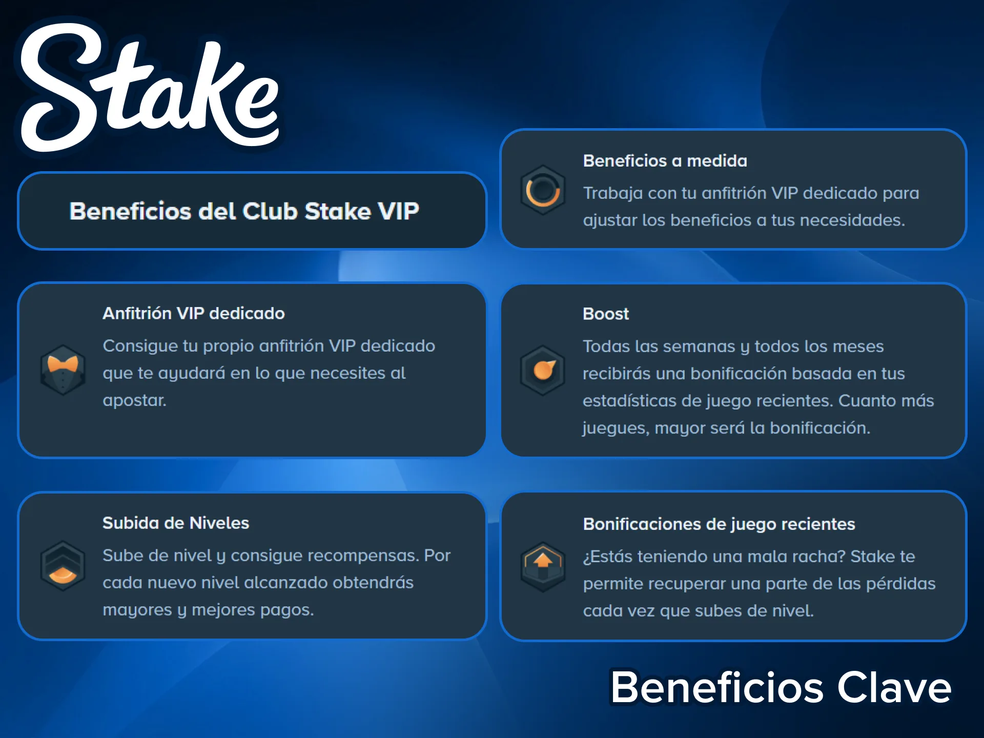 Explora los principales beneficios del club VIP de Stake.